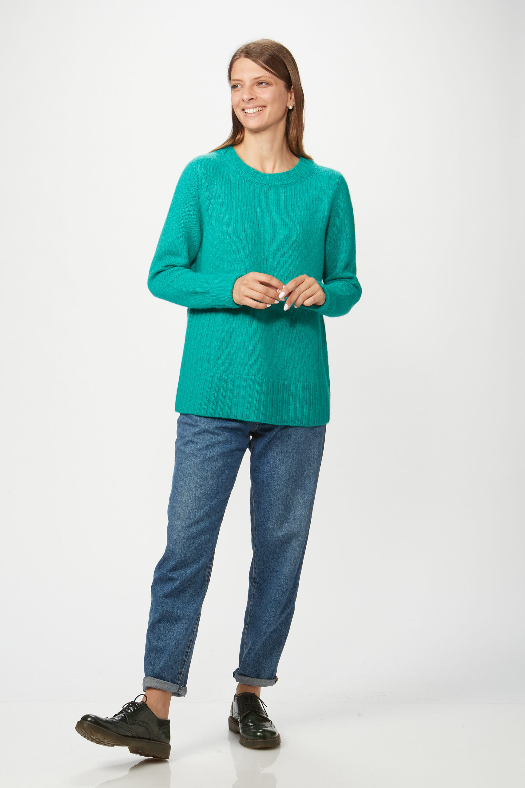 Collo Barca Rasato Costa Piatta in Cashmere, Seta e Lana