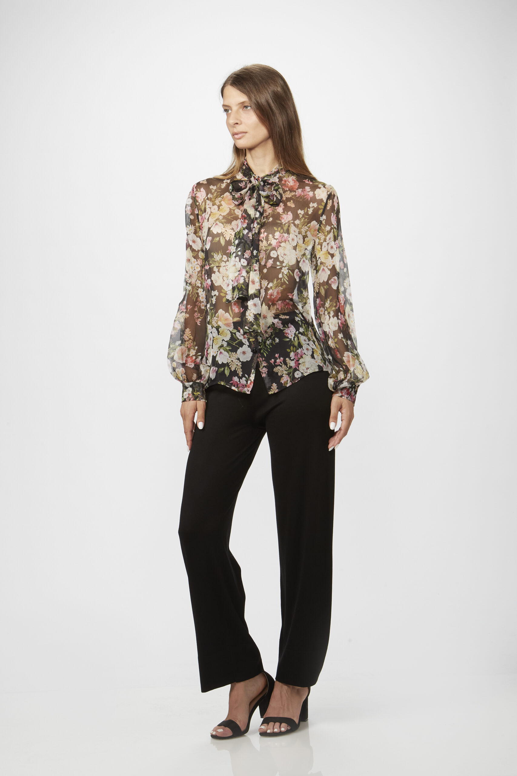 Camicia in Seta Creponne Fantasia